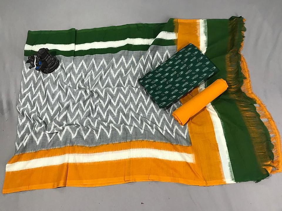 Post image 🎊New arrivals.    💐

🎊Pure double ikat cotton dress material 💐

🎊Top.      : 2.5 meter 💐

🎊Bottom :2.0 meter 💐

🎊DUppata: 2.5 meter 💐

🎊Exclusive designs 💐

🎊Price 1600