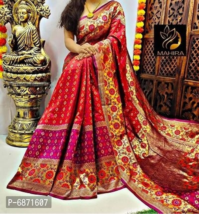 *Trendy Banarasi Kanjeevaram silk saree with blouse pice uploaded by business on 7/26/2022