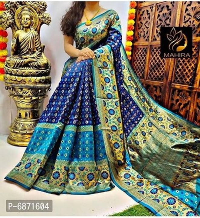 *Trendy Banarasi Kanjeevaram silk saree with blouse pice uploaded by Latest quality catalouge on 7/26/2022