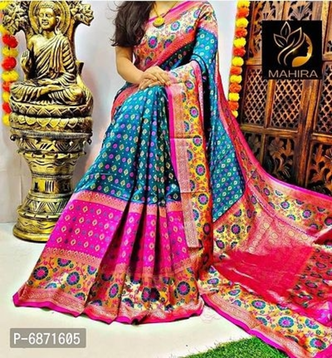 *Trendy Banarasi Kanjeevaram silk saree with blouse pice uploaded by Latest quality catalouge on 7/26/2022