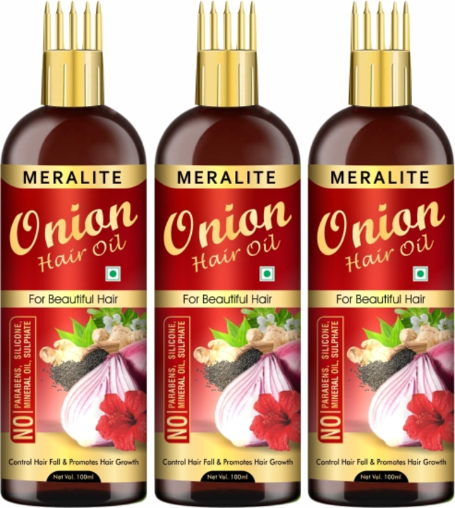 Meralite Advanced Onion Hair Oil - Hair Growth Oil - Reduces Hair Fall (Pack of 3) Hair Oil

Pack of uploaded by business on 7/26/2022