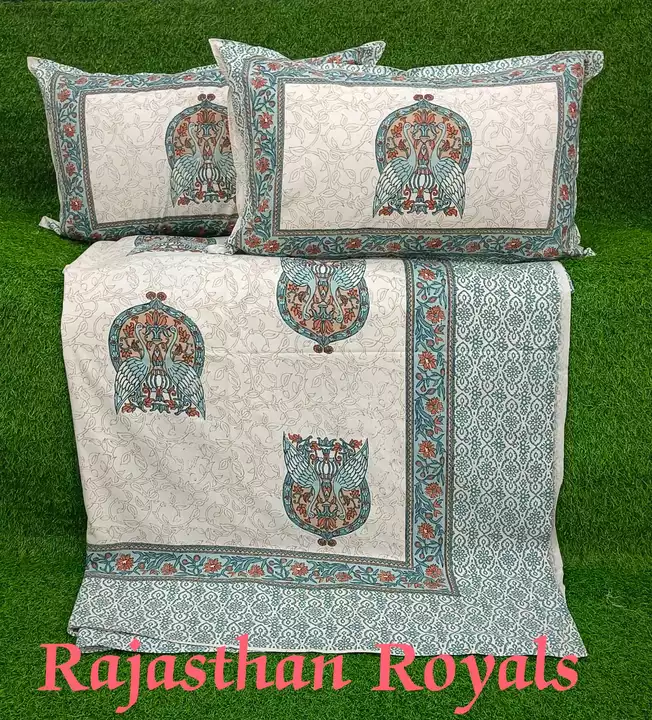 RAJASTHAN ROYALS Premium Bedsheet with 2 Zipped Pillow Cover* uploaded by Nandini Corporation on 7/26/2022