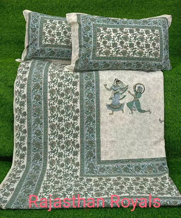 RAJASTHAN ROYALS Premium Bedsheet with 2 Zipped Pillow Cover* uploaded by Nandini Corporation on 7/26/2022