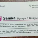 Business logo of Sanika Signages and designer 9768000556