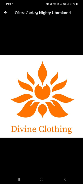 Post image Don't trust this Divine clothing it's a fake , He will send pictures and we will select  after he is asking amount we are transferring after that he will not responding. Plz be careful
