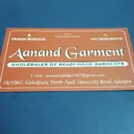 Business logo of Aanand garment