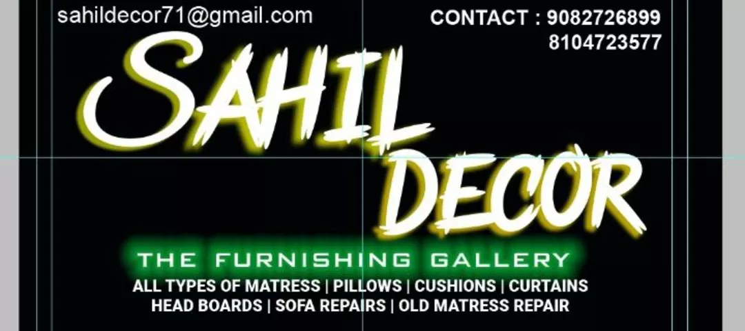 Visiting card store images of Sahil Decor