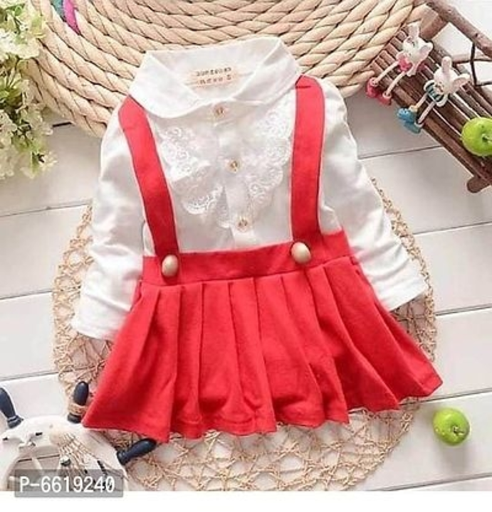 *KIDS FROCK  5 BOTTOM WHITE BLACK*

 uploaded by Latest quality catalouge on 7/27/2022