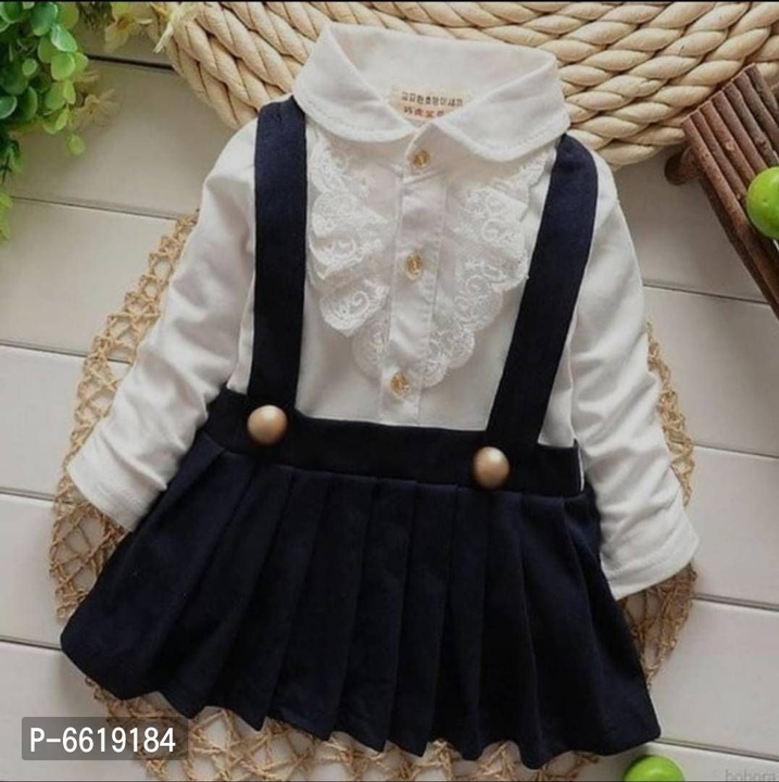 *KIDS FROCK  5 BOTTOM WHITE BLACK*

 uploaded by Latest quality catalouge on 7/27/2022