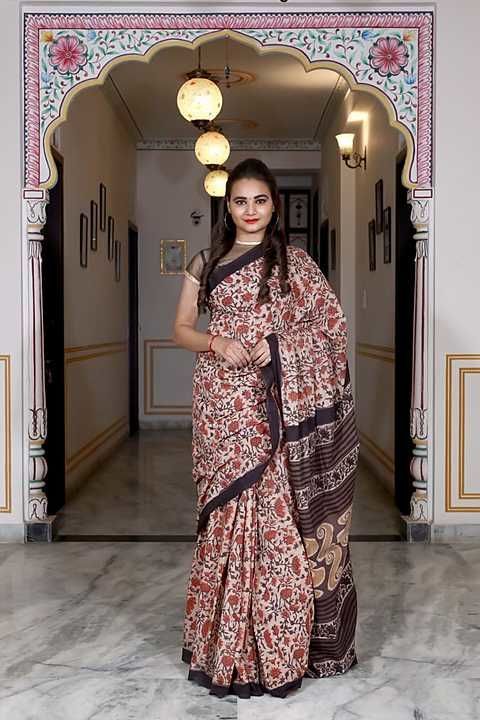 Ajrakh cotton saree uploaded by business on 11/18/2020
