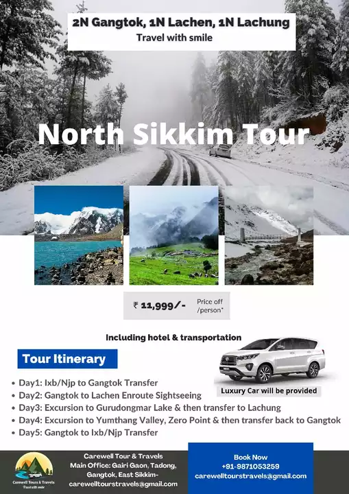 4N/5D North Sikkim Tour Package uploaded by Carewell Tours & Travels on 7/27/2022