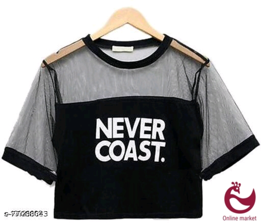 Never coast stylish crop t shirt for women girls uploaded by Libaaz fassion all women dress on 7/27/2022