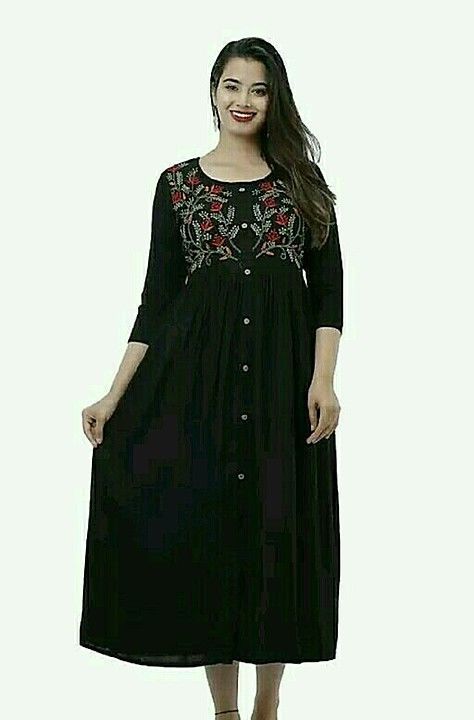 Rayon Black Silver Embriodery Kurti  Set
Fabric: Rayon
Sleeve Length: Three-Quarter Sleeves
Pattern: uploaded by business on 11/18/2020
