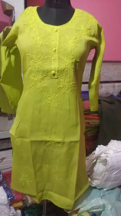Lucknowi cotton hand work kurtiyan uploaded by business on 7/27/2022