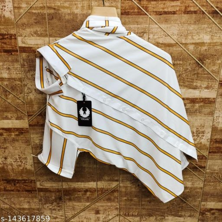 Catalog Name:*Classic Retro Men Shirts*
Fabric: Lycra
Sleeve Length: Short Sleeves
Pattern: Striped
 uploaded by Apna bazaar on 7/27/2022