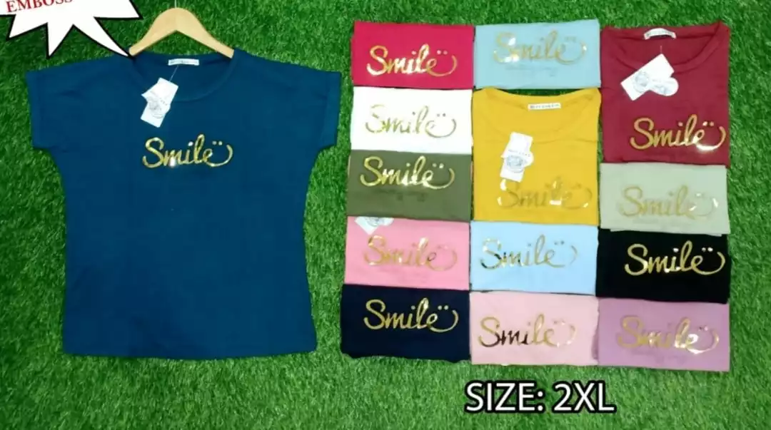 Smile xxl TSHIRT  uploaded by Sidana Fashion  on 7/27/2022
