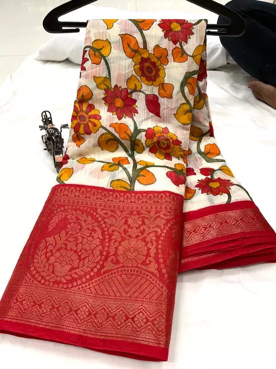 Post image SC.1186 DESIGN NEW RELEASE
Price - 850₹ *NO LESS*
Fabric details - Soft lenin with 9 ince jaquard border, comes with floral print and fumka work
Cut - 6.30Weight - 500 Gram
Premium quality 😍Book your orders 📦
✅ BRAND PRODUCT ✅