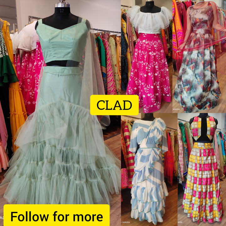 Partywear dresses lehenga gowns uploaded by CLAD OFFICIAL on 7/28/2022