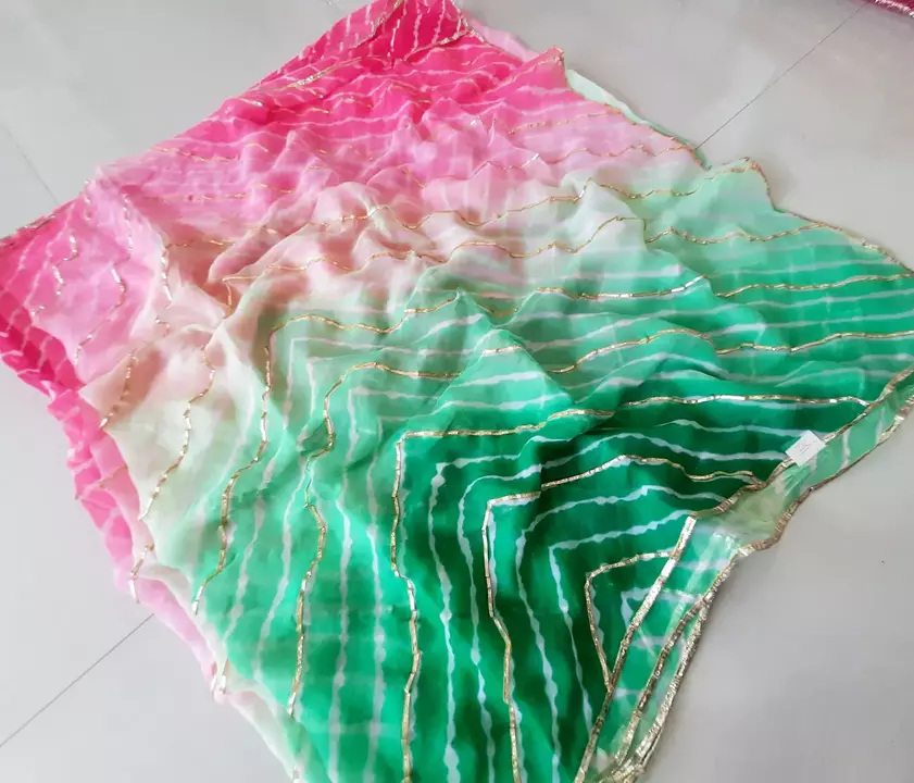 SHADED LEHRIYA SAREE WITH GOTTA WORK uploaded by business on 7/28/2022