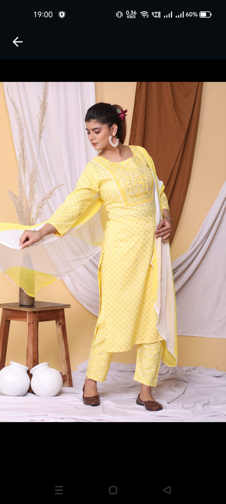 Post image We are dealing with Indian ethnic wear
Kurti plazzo set etc.  Wholesale price