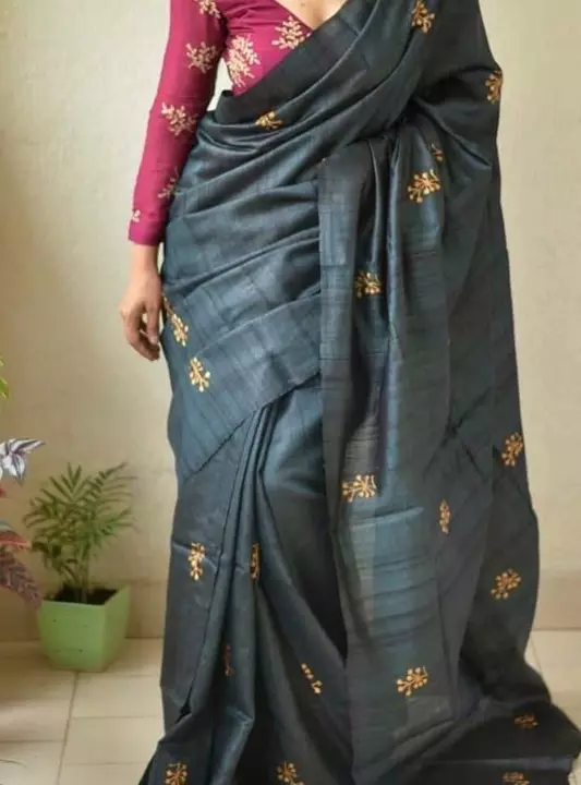 Tussar ghichcha silk saree uploaded by business on 7/28/2022