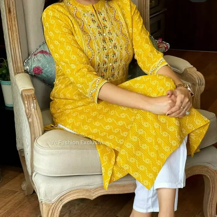 Cotton kurti + Pant uploaded by business on 7/28/2022