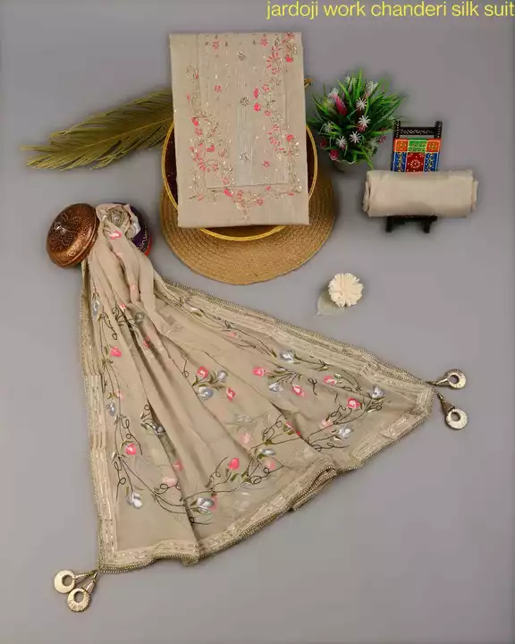 Chanderi silk suit fabric  uploaded by Geeta hand block print on 7/28/2022