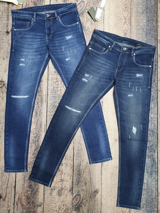 Torn look, Ankle length, flat finish lycra jeans for men uploaded by AB Enterprises on 7/28/2022