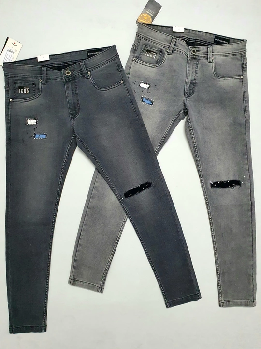 Ankle length, dobby knit lycra jeans for men uploaded by AB Enterprises on 7/28/2022