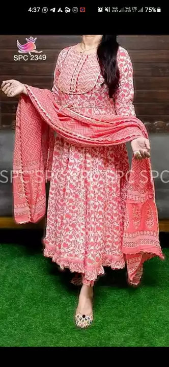 Orange royal gown  uploaded by Kurti manufacturing on 7/28/2022