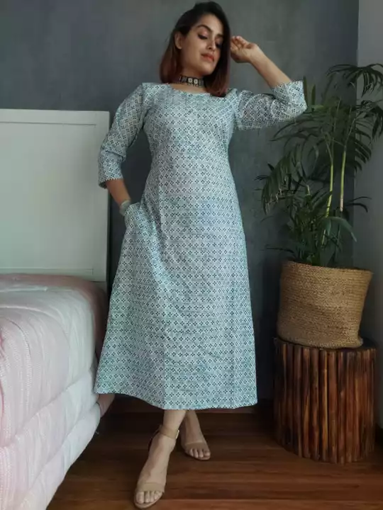 Post image New rakshabandhan Collection*
*New collection in cotton hand block printed long l-line Kurti..