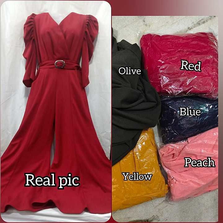 *💁‍♀️Beautiful puffy sleves jumpsuit👗*
 uploaded by business on 11/19/2020