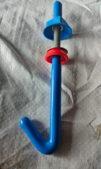 Polymer coated J bolts with thrust washer and cap uploaded by business on 7/29/2022