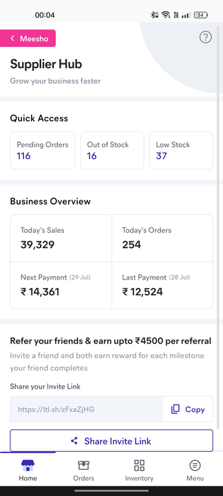 Want to scale your online Buisness on meesho. WhatsApp on uploaded by business on 7/29/2022