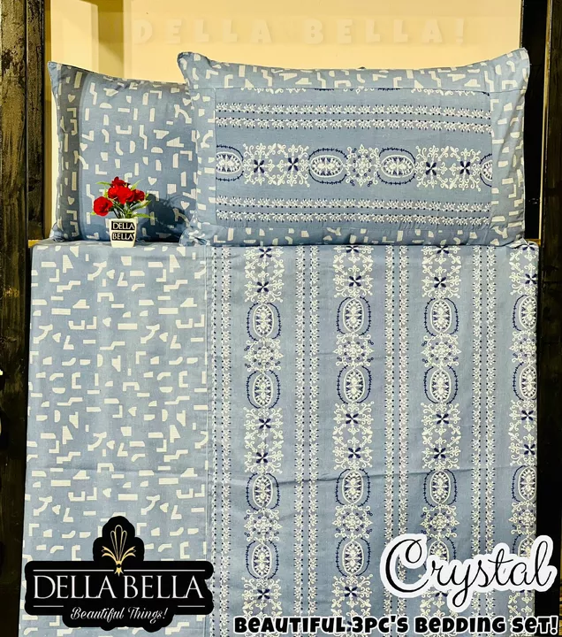 Crystal pure cotton bedsheets uploaded by SIMMI INTERNATIONAL on 7/29/2022