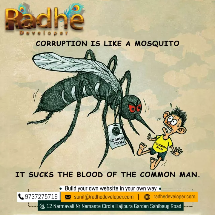 Post image Corruption is like a mosquitoes #radhedeveloper #Corruption
