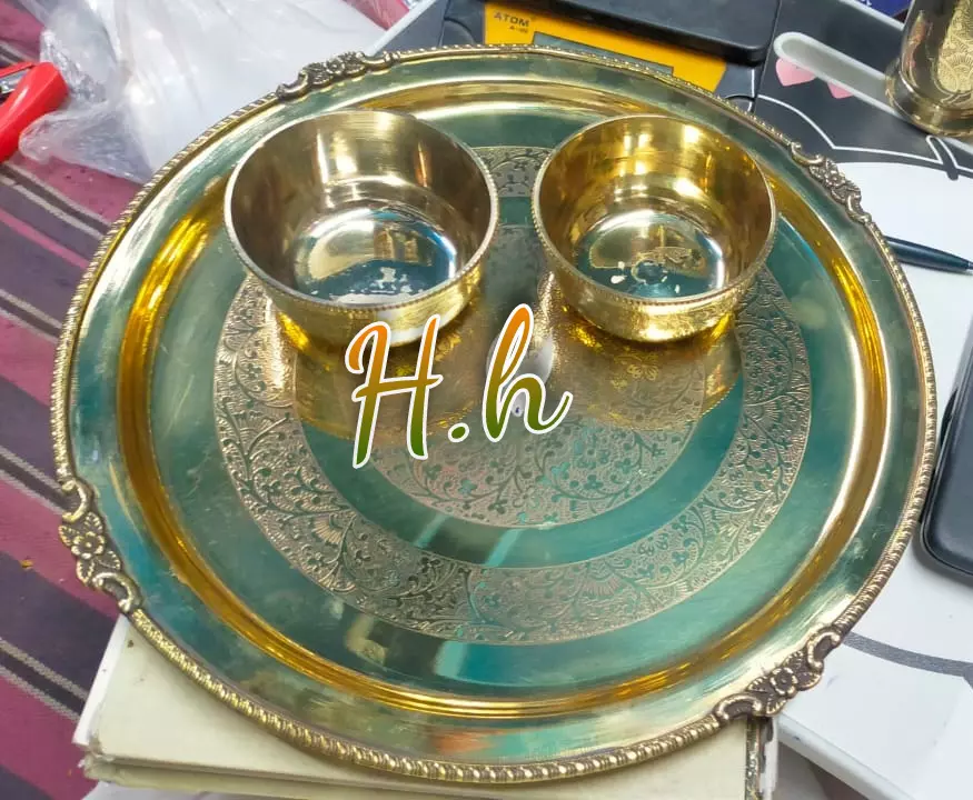Kansa Brass & Steel Thali Set Collection ( Food Safe) uploaded by Hina Handicrafts on 7/29/2022