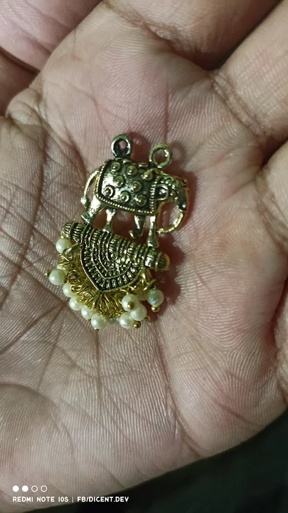 Metal elephant with pearl uploaded by Shree Shakti Collection on 7/29/2022