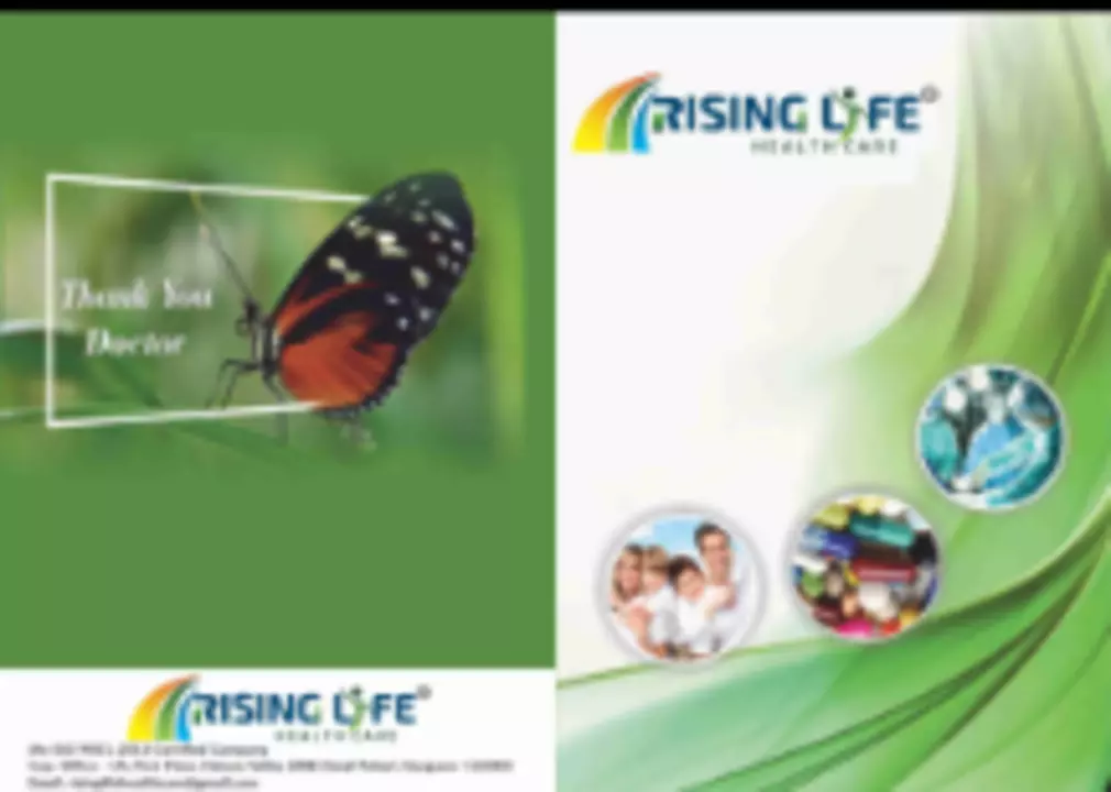 Visiting card store images of Rising Life Healthcare