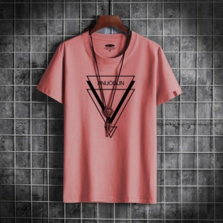 Men's Cotton Printed Pink T-Shirt uploaded by Online Selling Product on 7/29/2022