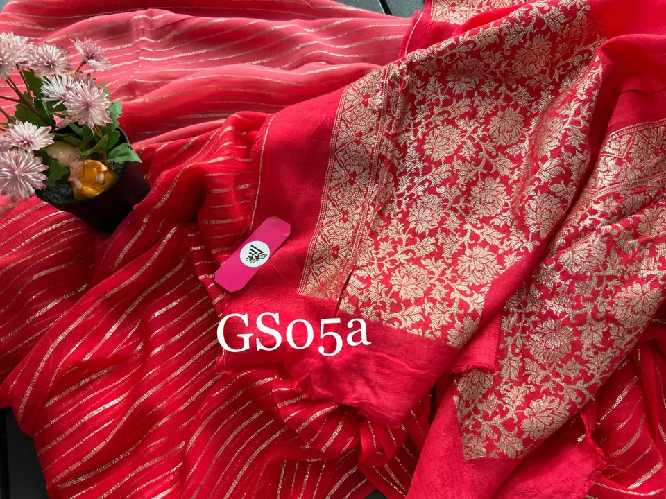 *new Color chart*

*pure georgette stripes*

*dual shaded georgette*

*with heavy brocade woven blou uploaded by Moon's collection on 7/29/2022