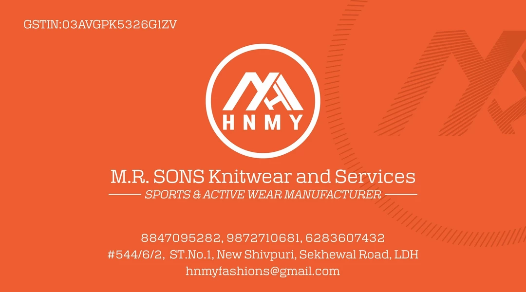 Visiting card store images of M.R. Sons Knitwear and Services
