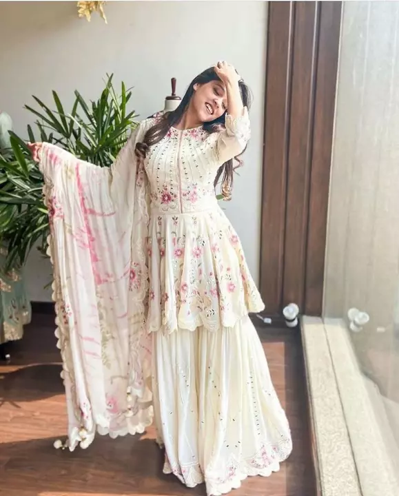 Top plazzo dupatta uploaded by business on 7/29/2022