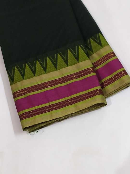 Pure cotton saree with blouse uploaded by Raja collection on 11/19/2020