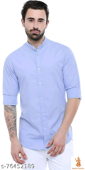 Slim fit soils Mandarin collar casual shirt uploaded by Sundar Verity Store on 7/29/2022