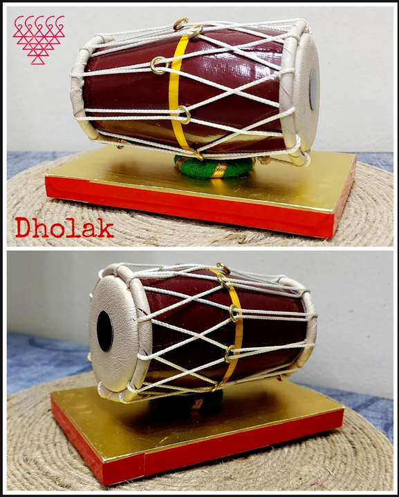 Decorative wooden Dholak miniature uploaded by business on 7/29/2022
