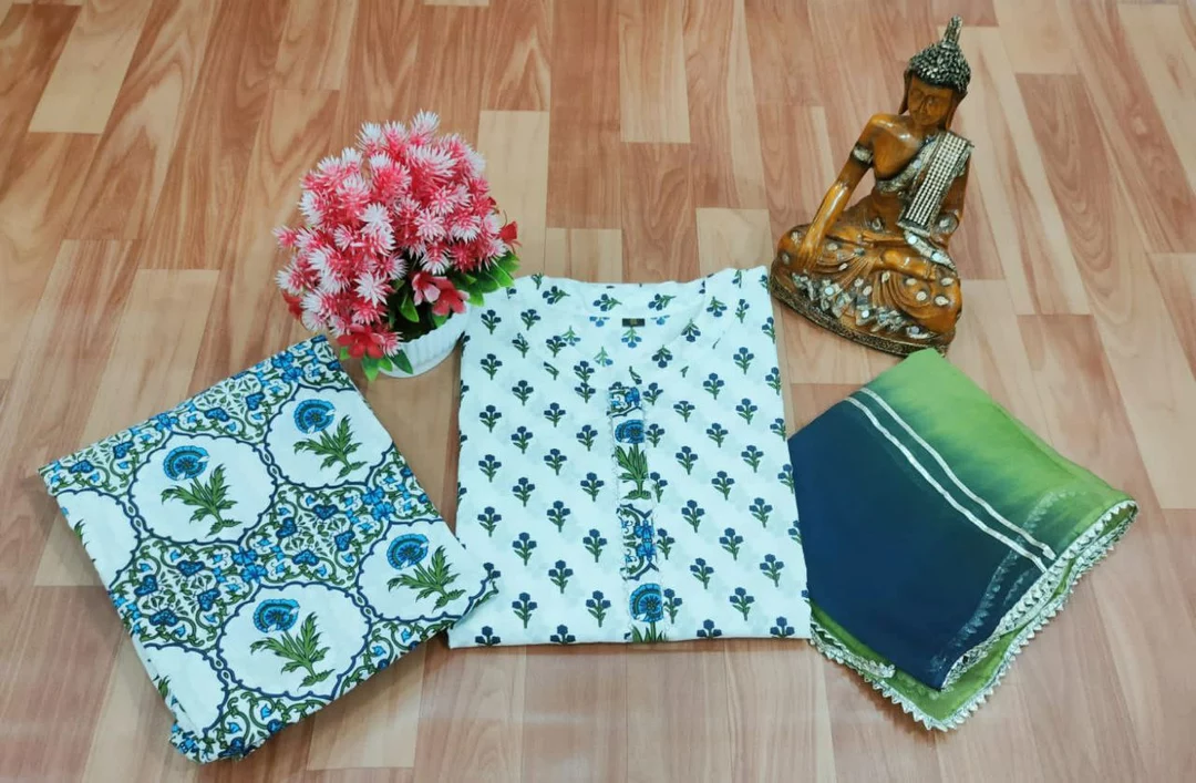 Kurti with Flower Print  Pant uploaded by Women_wholesale_hub on 7/30/2022