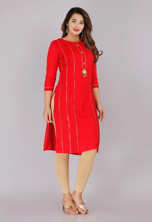 Single red kurti uploaded by business on 7/31/2022