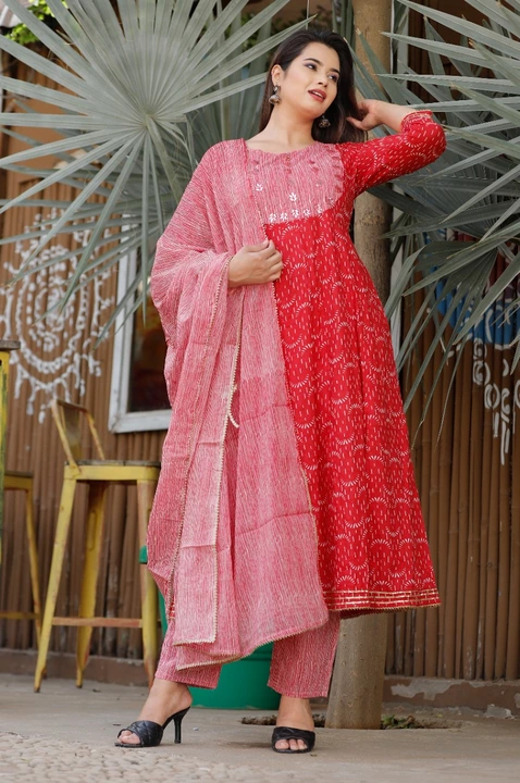 Red Kurti with Dupatta uploaded by business on 7/31/2022