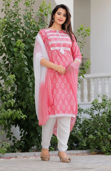 Pink adorable kurti uploaded by business on 7/31/2022
